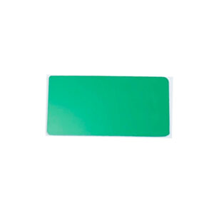 Namnbricka plast grön/vit 76x38mm runda hörn m digitaltryck