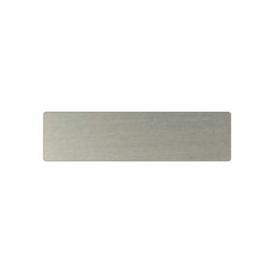 Namnbricka metall silver 75x20mm